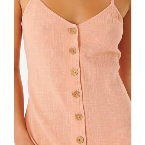 NWT RIP CURL Classic Surf Button Through Dress Size Large Light Coral Size XS - Picture 3 of 9